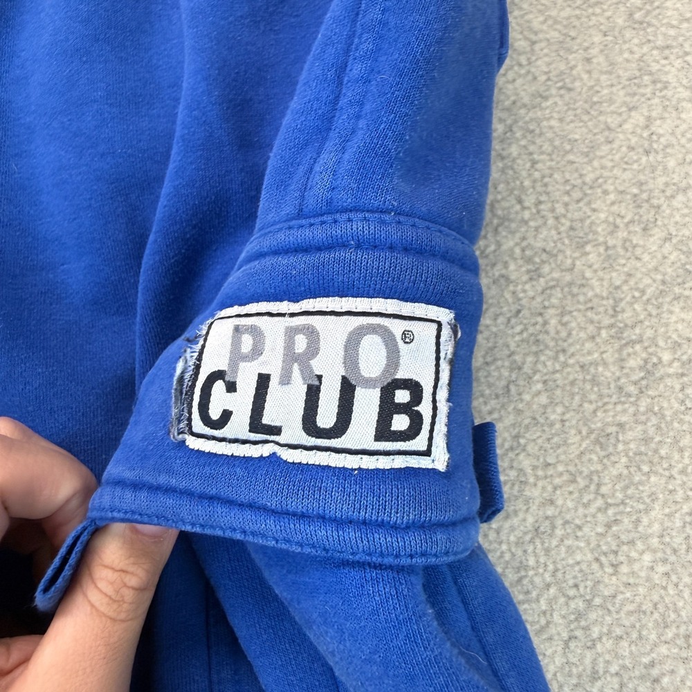 Pro Club Mens Sweatpants Royal Blue Elastic Waist Cargo Pocket Comfort Fit M - Picture 3 of 9
